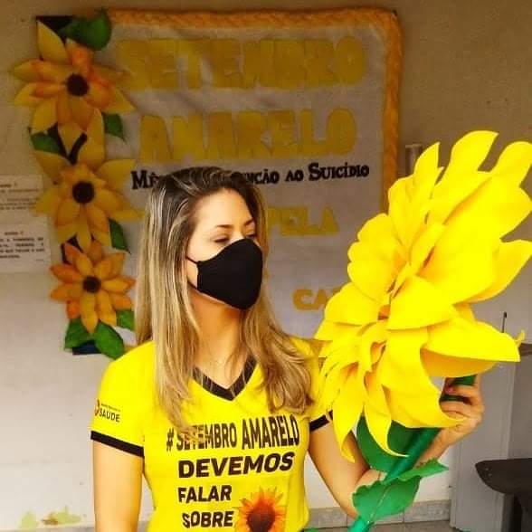 A primeira dama do município de Itabela , Luana Boleli participou da abertura das ações do setembro amarelo